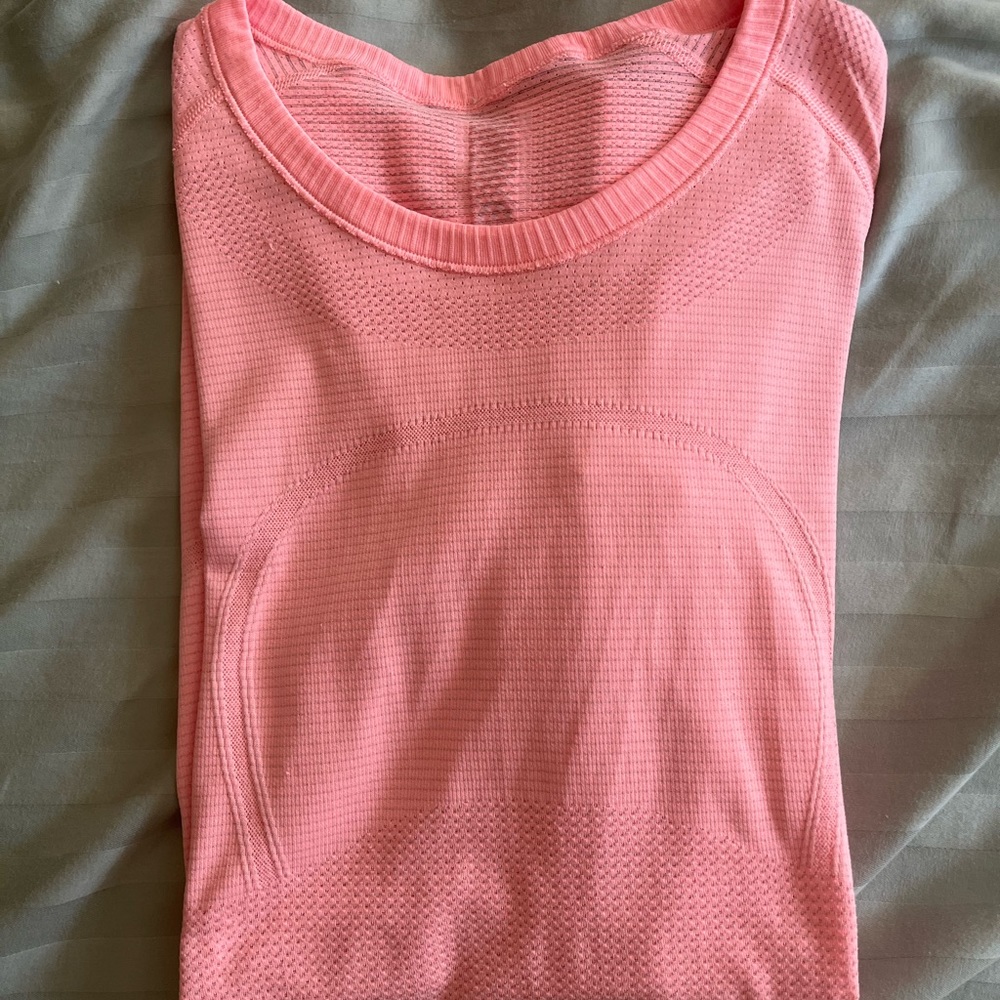 Pink Lululemon Swiftly Tech Long Sleeve